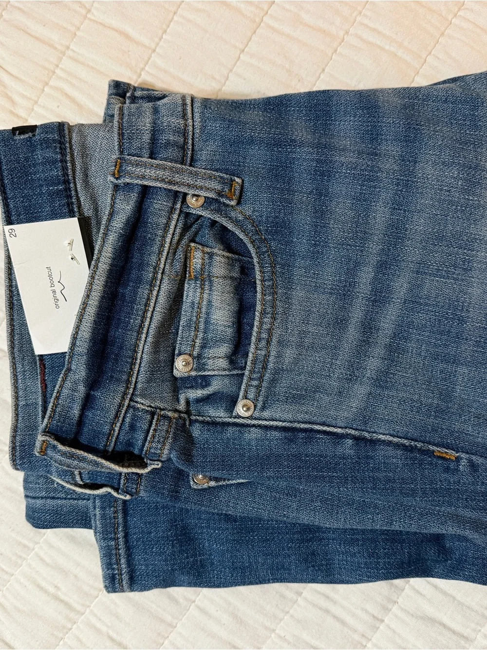 7 For All Mankind Women's Light Blue Bootcut Jeans - Picture 2 of 2